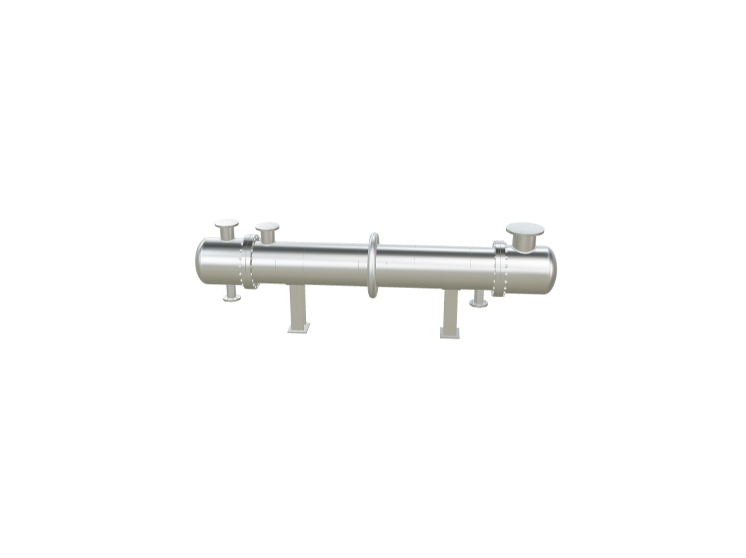 Rohrbündelwärmetauscher – 3D-Ansicht